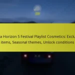 Forza Horizon 5 Festival Playlist Cosmetics: Exclusive items, Seasonal themes, Unlock conditions