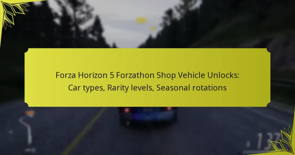 Forza Horizon 5 Forzathon Shop Vehicle Unlocks: Car types, Rarity levels, Seasonal rotations