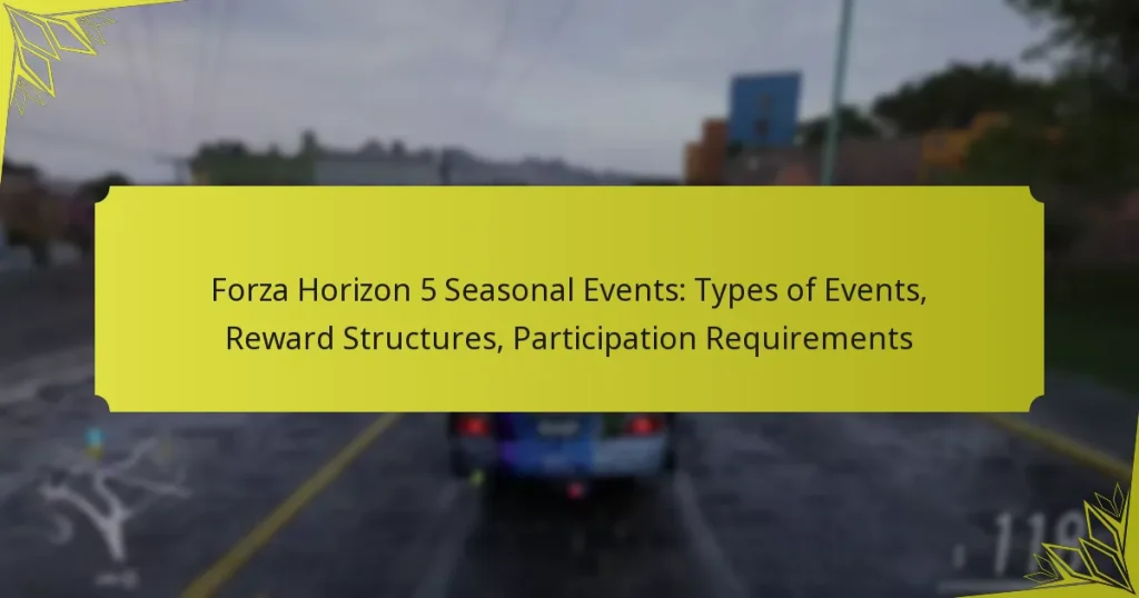 Forza Horizon 5 Seasonal Events: Types of Events, Reward Structures, Participation Requirements