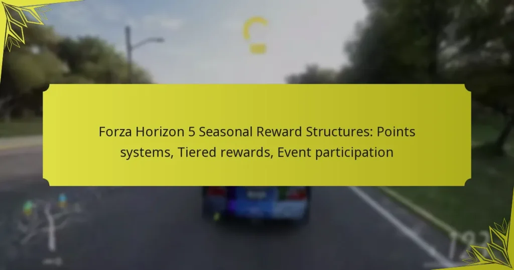 Forza Horizon 5 Seasonal Reward Structures: Points systems, Tiered rewards, Event participation
