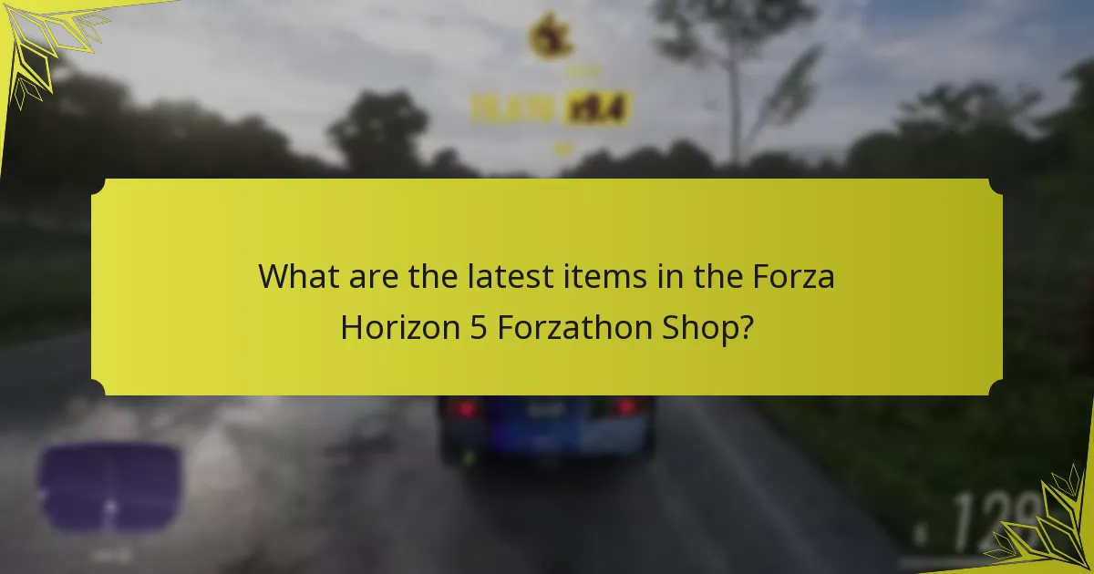 Which items are trending in the Forzathon Shop?